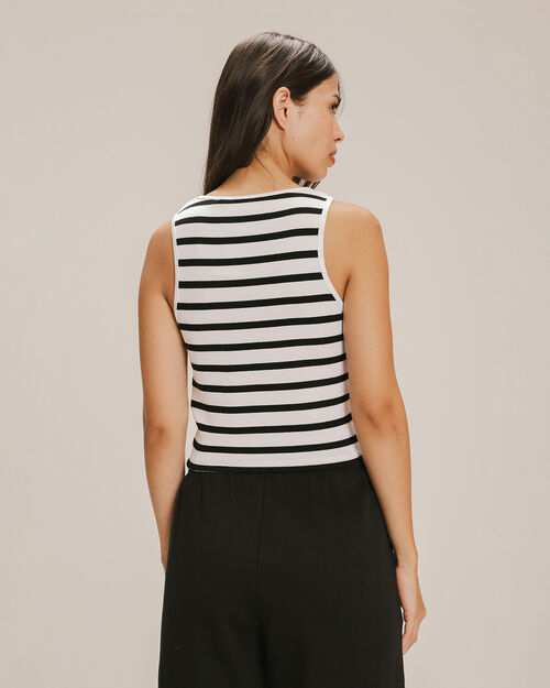 Playera Cropped Sin Mangas